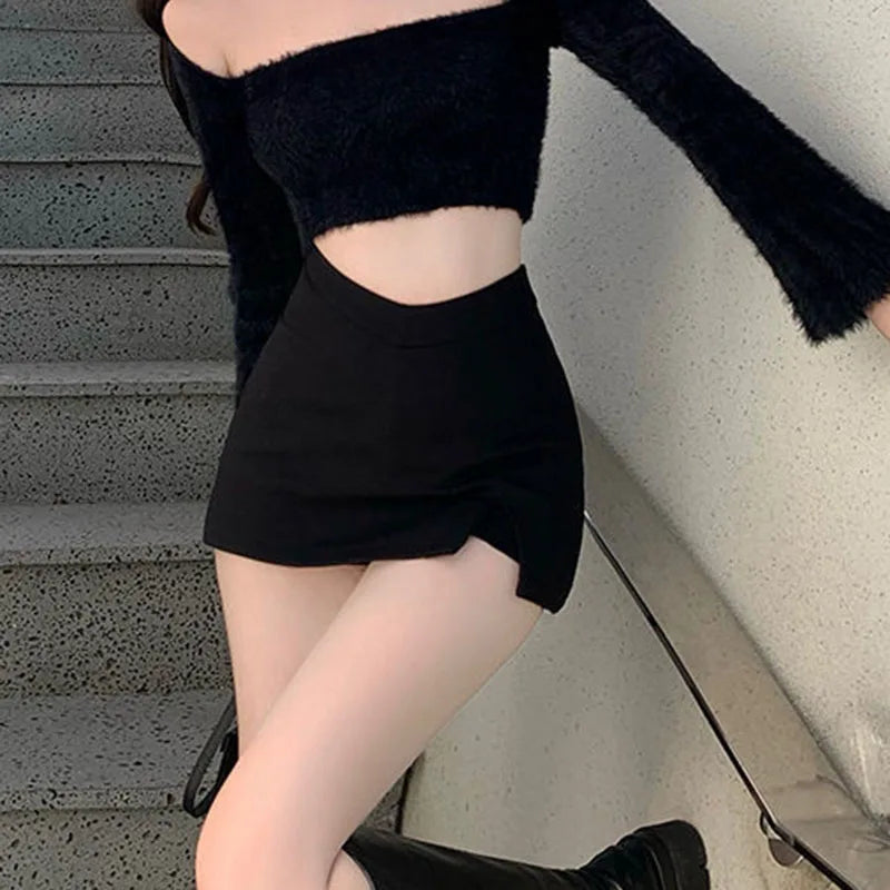 Black womens mini skirt